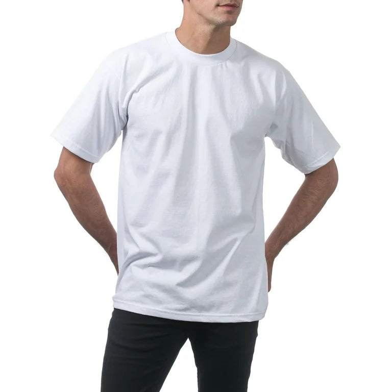 3 Pack Pro Club Men's T-Shirt 100% Cotton-Short Sleeves