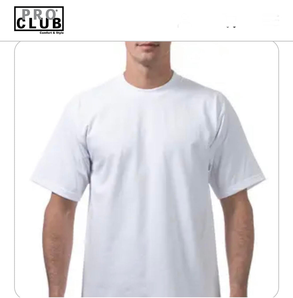 3 Pack Pro Club Men's T-Shirt 100% Cotton-Short Sleeves