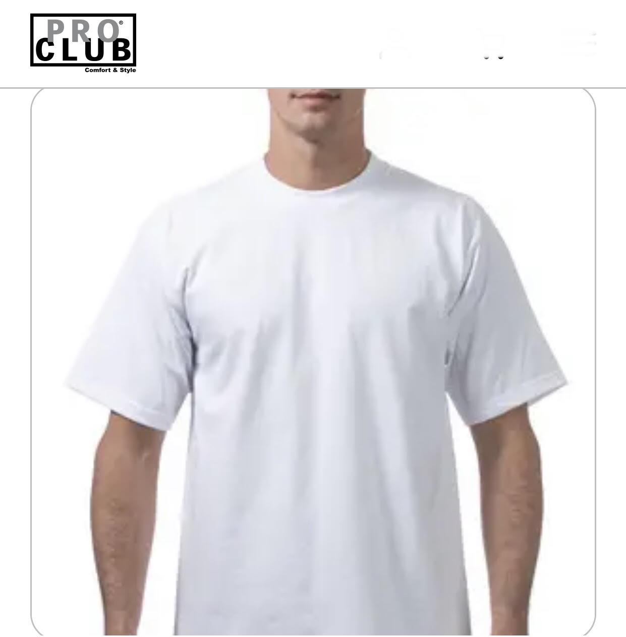 3 Pack Pro Club Men's T-Shirt 100% Cotton-Short Sleeves