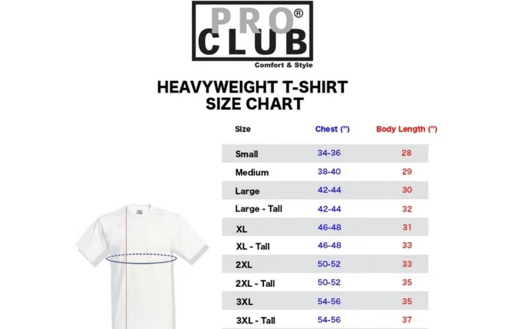 3 Pack Pro Club Men's T-Shirt 100% Cotton-Short Sleeves